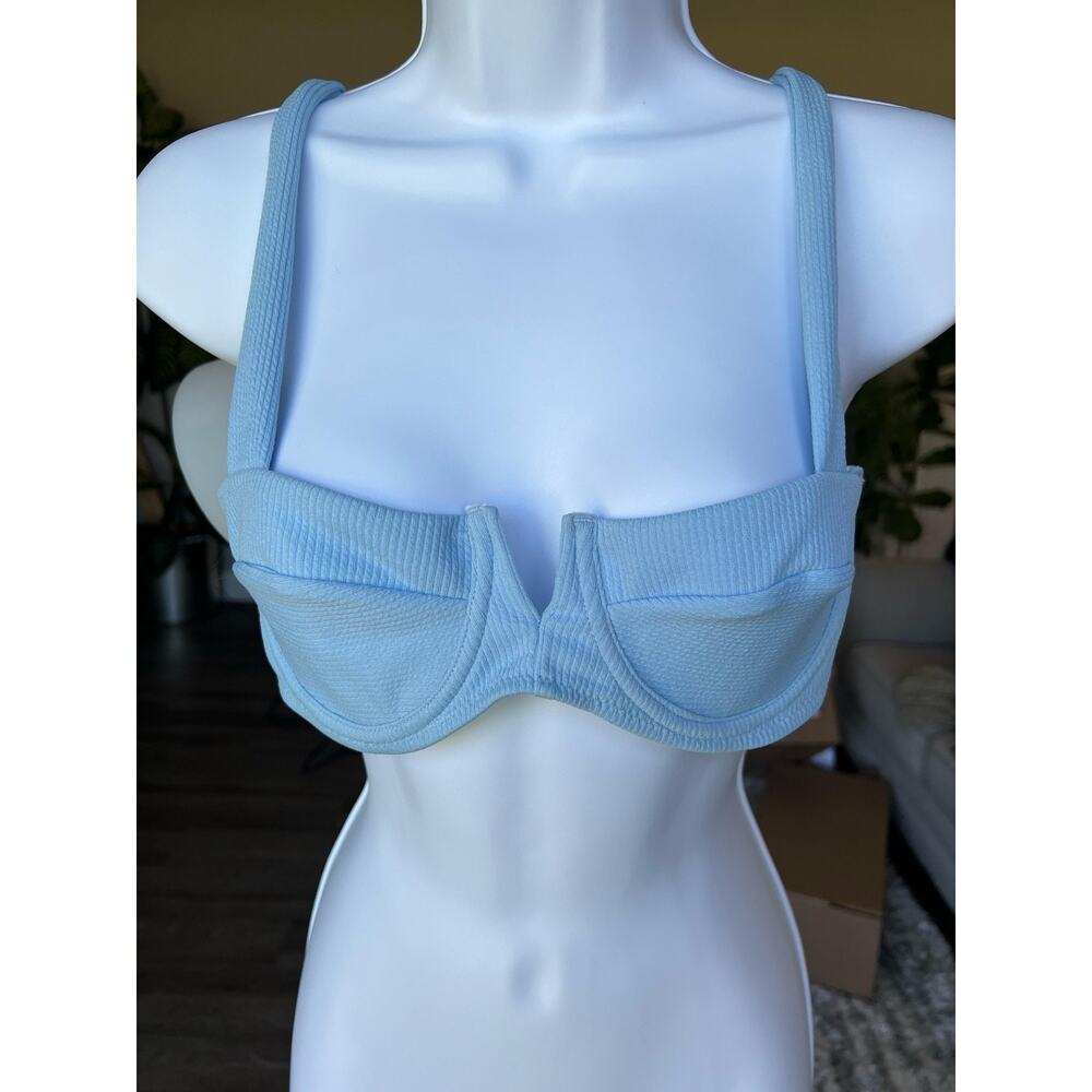 Zaful Women's Baby Blue Solid Underwired Halter‎ Bra size M #487